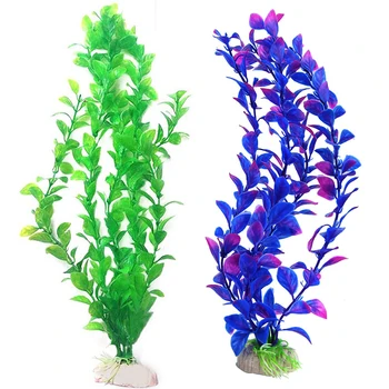 25cm Acvatic Pește Rezervor de Peisaj Decor Acvariu Verde/Violet Artificiale de Apă din Plastic Iarba Iarba de Plante Ornament Decor