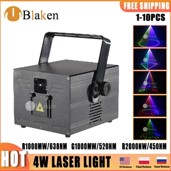 0 Fiscale Noi 1/2/3/4/5/8W Proiector Laser Muzică de Scenă Lumina RGB Animație de Lumină Laser pentru DJ Petrecere Disco Ball control prin DMX