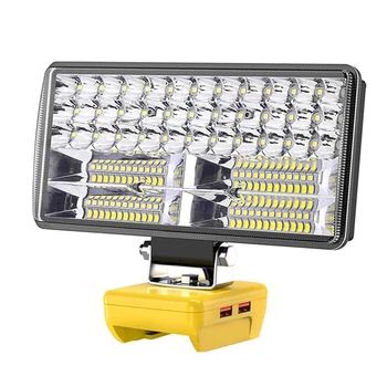 1 BUC 8 Inch cu Acumulator LED Lumina de Lucru Black & Yellow Plastic Pentru Dewalt 18V 20V Baterie cu Litiu 2 Moduri