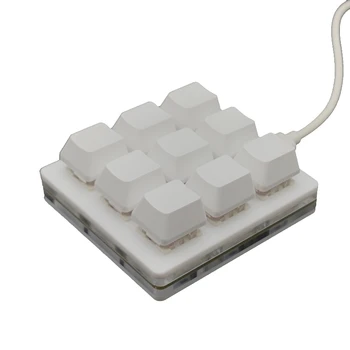 1 BUC 9-Cheie Mini Mecanice Tastaturii Selectați Toate Copy Paste de comenzi rapide Personalizate Cheie-Cheie Parola Mecanice Osu Joc din Plastic Alb