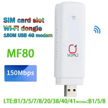 1 Bucată MF80 WIFI Modem Router de 150Mbps Cu Slot pentru Card SIM 4G Auto Portabil USB Router Wifi Dongle USB de Sprijin 16 Utilizatori