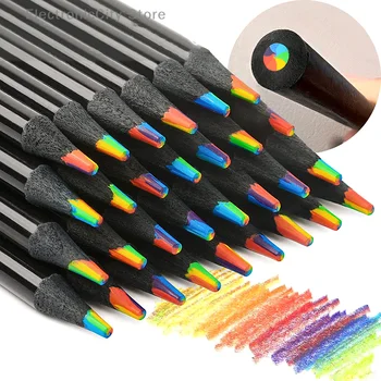 1 buc 7 Gradient de Culori Curcubeu Creioane Jumbo-Creioane Colorate Creioane Multicolore pentru Arta Desen de Colorat Schiță Aleatoare