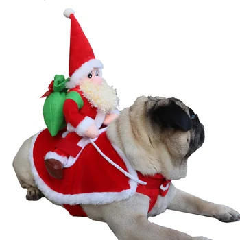 1 buc Crăciun Pisică Câine Pulover Pulover de Iarna Haine de Câine Pisică Costum de Mos craciun Cosplay Amuzant Îmbrăcăminte pentru animale de Companie Decor de Crăciun
