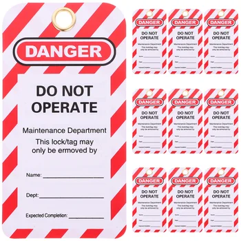 10 Pc-Uri Nu Funcționează Agățat Etichete Etichete Echipamente Bloca Kituri De Avertizare Pericol Pvc Blocare