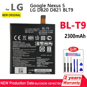 100% Original 2300mAh BLT9 BL-T9 Baterie Pentru LG Google Nexus 5 LG D820 D821 E980 Telefon Mobil Baterii de Înaltă calitate Cu Instrumente
