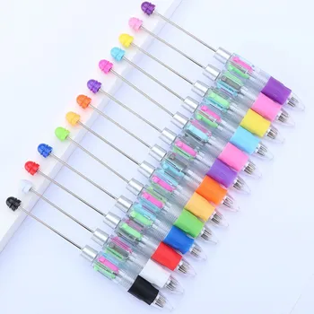 100BUC Nou 4-culoare Umple cu Margele Pix DIY Beadable Student Papetărie Pixuri din Plastic Cadou Stilou de Birou Școală Pen Consumabile