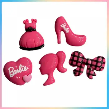 10buc Barbie Accesorii de Decorare Autocolant de culoare Roz Diy Manual Diy Cana de Apa Telefon Caz Pantofi Materiale de Rășină Anime Desene animate Jucarii