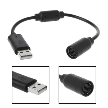10buc/lot Negru Gri Înlocuirea USB Cablu de reținere Cablu Adaptor pentru Xbox 360 PC Wired Controller