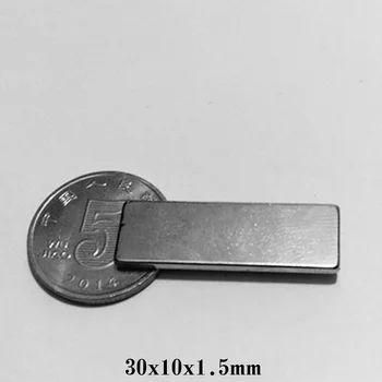 10~100buc 30x10x1.5 Puternic Sector, Magnet de Neodim de 30mm*10mm Puternic Neodim Magnetic 30x10x1.5mm Magneți de pământuri Rare 30*10*1.5