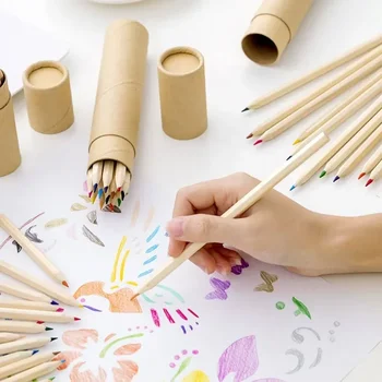 12 Culori Lemn Creioane Colorate set profesional Student Creion de Desen pentru copii de colorat Stilou de Culoare Școala de Papetarie