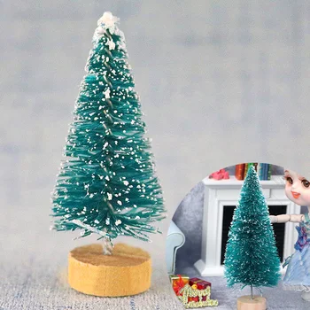 12pcs Mini Ornament pentru Pomul de Craciun Artificial Pin Cedru Sisal de Mătase Albastru-verde Argintiu Mic Pom de Crăciun Crăciun Anul Nou Decor