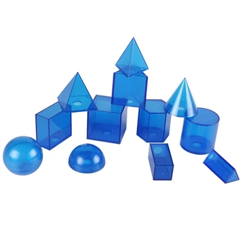 12pcs Modelul Geometric Demontați Cub, Cilindru, Con Jucărie Matematica Resurse de Învățare Dropship
