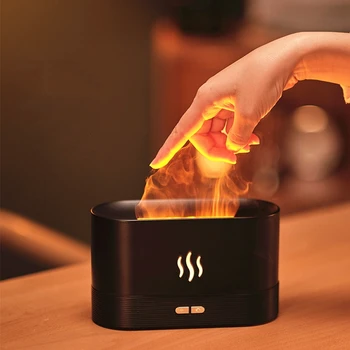 180 ML USB Parfum Ulei Esențial Difuzor de Simulare a Flăcării cu Ultrasunete Umidificator de Aer Aroma Biroul de Acasă Odorizant Difuzoare