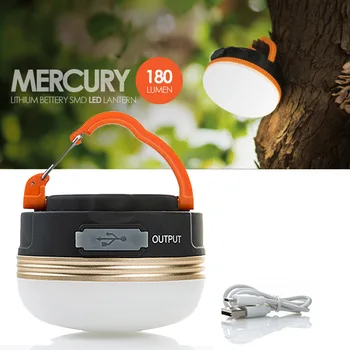 1800mAh de Mare Putere LED Camping Lumina USB Reîncărcabilă Felinar Camping Lanterna Portabil în aer liber Corturi lampă de Urgență Lucru
