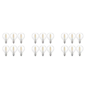 18Pcs G40 LED-uri Becuri de schimb, E12 Șurub de Bază Incasabilă LED-Becuri Glob Pentru Solar Șir de Lumini Alb Cald