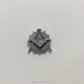 18mm Albastru Lodge pătratului și cu Sunburst Pin Rever pentru Francmasoni Ace Insigna Zidărie Brosa Metal Craft