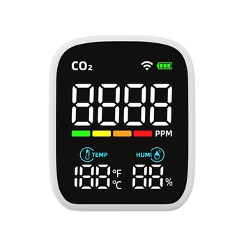 1Set de Dioxid de Carbon Monitor NDIR Senzor de Calitate a Aerului Monitor de Dioxid de Carbon Detector ABS Detector de Co2