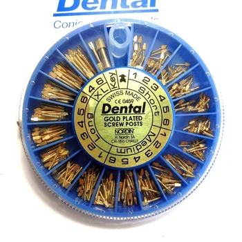1box Conic Nordin Dentară materiale Dentare Placat cu Aur Conic Conic cu Șurub Posturi Kituri de Rezerve de Fișiere