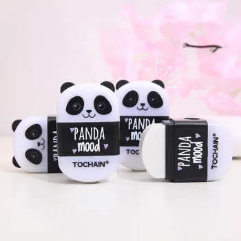 1buc Kawaii Animal Eraser Panda Desene animate Spirit Gumă de șters cu Creion Ascuțitoare de Cauciuc Instrumente de Curățare Birou Elev de Școală Consumabile