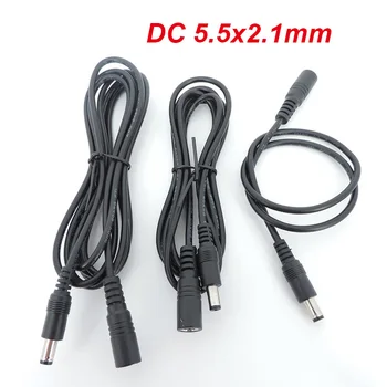 1m/2m/3/5m DC Cablul de alimentare de sex Feminin la Masculin conector de sârmă prelungitor Adaptor 5.5x2.1mm Pentru 12V benzi de lumină aparat de Fotografiat
