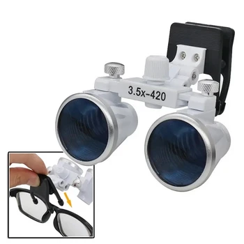 2,5 X 3,5 X Binoculară Dentare Lupe Lupă Acoperite cu Lentile Optice w Clip Medicale Lupă Galileeni Dentist Chirurgicale Lupa