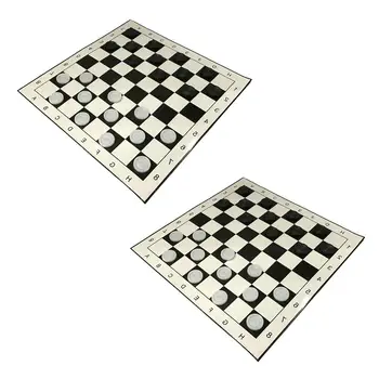 2 Seturi De Joc De Dame De Învățământ Pliere Tip Tablă De Șah Joc De Bord Cadouri