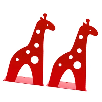 2 buc Girafa Suporturi Grele Non Antiderapant Carte Dop de Dvd-uri, Reviste, Cărți Organizator Sta Suporturi pentru Biroul de Acasă la Școală Roșu
