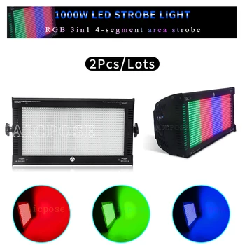 2 buc/o Mulțime 1000W RGB 3 în 1 DMX LED Lumina Strobe Opt Zone Independente Pentru Control pe DJ Disco Echipamente Etapă Decor Iluminat