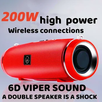 200w Mare putere Difuzor Bluetooth Low Bass Portabila Wireless de Exterior Audio 3d Surround Difuzor Bluetooth Tws/fm/voce Nouă