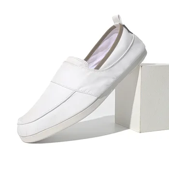 2023 Barbati Pantofi Casual Plat Mocasini Alunecare pe Pantofi Albi de Moda Lumină Respirabil Panza Pantofi Pentru Bărbați Apartamente de Conducere Pantofi