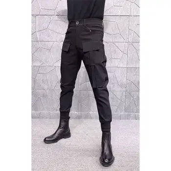 2023 Casual Pantaloni Cargo Streetwear Joggeri Bărbați Lung Și Drept Pantaloni De Strada De Mare De Înaltă Calitate, Slim Pantaloni Harem Masculin L131