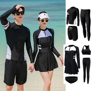 2023-Coreean Costum De Scufundări De Sex Feminin Cuplu Nou Cu Mâneci Lungi Meduze Costum De Baie Split De Protecție Solară Pantaloni Snorkeling Set De Slăbire Pe