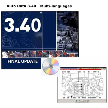 2023 Fierbinte de Vânzare Automată a Datelor 3.40 Auto Software-ul de Reparații Multi-limbi Trimite prin CD Ghid Versiunea de la Distanță Automobile Instrument Software