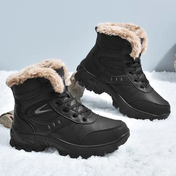 2023 Iarna Pro-Munte în aer liber, Drumeții Pantofi pentru Bărbați se Adaugă Blana Drumeții Cizme de Mers pe jos de Cald Formare Trekking Incaltaminte de Mari Dimensiuni 48