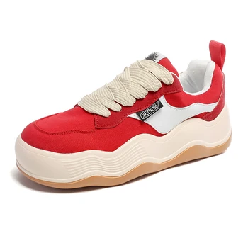 2023 Moda pentru Bărbați Roșu Panza Pantofi de Stradă Platforma Adidasi Barbat Unisex Designer Casual Vulcaniza Pantofi Barbati tenis iona masculino