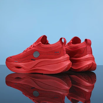 2023 Noul Negru Roșu Pantofi Casual pentru Barbati cu Ochiuri de Lumină Respirabil Formare Adidași de sex Masculin în aer liber, Anti-Alunecare Drumeții Pantofi de Sport