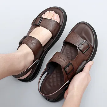 2023 Pantofi Barbati Piele Sandale de Vânzare Waterproof Slip On Casual Piele de Vaca de sex Masculin Moale pentru Bărbați Sandale Talpa Papuci de Plaja Sandalias