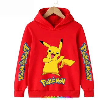 2024 3-14 Ani pokemon Hanorac Copii Moda Copii Băieți Copii Haine Pikachu Tricou Copii Topuri Fete Îmbrăcăminte Pulover