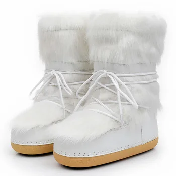 2024 Toamna Iarna Nou-Moda pentru Femei Cizme de Zăpadă de Pluș Farmec Elegant Panta Tocuri Confortabile Farmec Clasic Spațiu Cizme