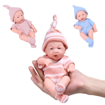 20CM Corp Plin de Silicon Baby Doll Realiste Renăscut Papusa Drăguț Mini Reborn Păpuși pentru Fete Renăscut Papusa Jucarii Cadou Pentru Copii Jucarie