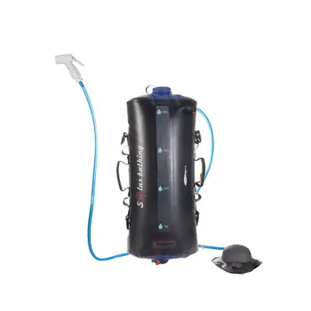 20L PVC de Presiune Duș cu Pompa de Picior Ușor în aer liber Gonflabile Duș Presiune Duș Sac de Apă în aer Liber Camping Baie