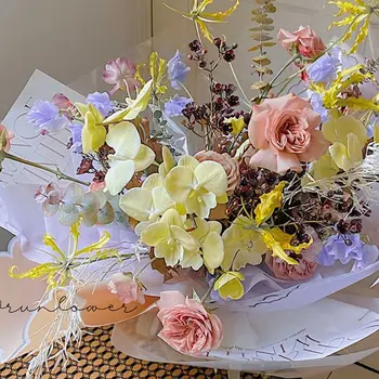 20buc Dantelă Flori de Hârtie de Ambalaj Flori Accesorii Translucid Ceață Jeleu Film Înfășurat în Hârtie 58cm Impermeabil Florale