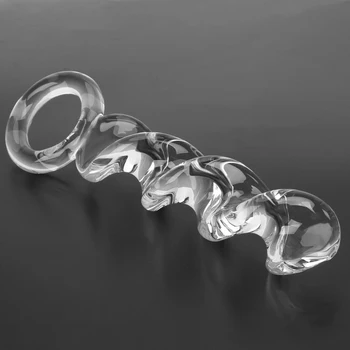 20cm Sticlă Pyrex Spirală Dildo-uri Pentru Femei Vaginal Anal Plug Bărbați Fundul Dilatator de sex Feminin Masturbator Jucarii Sexuale Cupluri Jocuri pentru Adulți Set