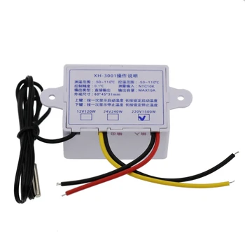 2X Digital Controler de Temperatura Display Termostat Comutator de Control Și Senzori de Termistor Sonda de Temperatura(220V 1500W)