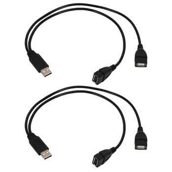 2X USB 2.0, UN Bărbat Auf 2 Dual USB de sex Feminin Jack Y Splitter Verteiler Adaptor Kabel