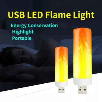 3/5/10buc Livrare Gratuita LED-uri Flacără de Lumină USB Portabil Ultra Bright LED Lumina Lumânărilor Dinamic Efect de Flacără Pentru Acasă Lumina de Noapte