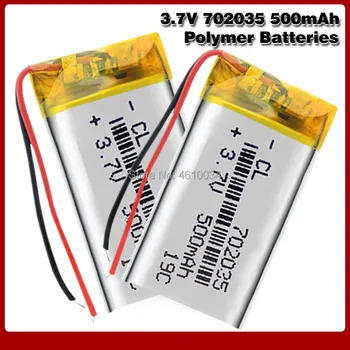 3.7 V 500mAh 702035 Litiu-Polimer Li-Po Baterie Reîncărcabilă Pentru difuzor bluetooth MP5 GPS DVD PDA PDA LED Celule Li-ion