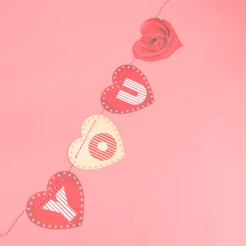 3 Seturi Banner Inima Ziua Îndrăgostiților Ghirlanda Agățat Scrisoare Bunting Pavilion pentru roposal Ziua de Curtare Aniversare de Nunta