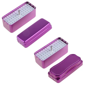 3 culori 72 Gaura din Aluminiu Sterilizator Autoclav Caz Freze Dentare Fișiere Suport Cutie Pentru Instrumente de Îngrijire Orală