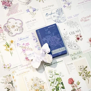 30 Buc/set Floare Serie de cărți Poștale Forma Speciala de Fluture Romantic de Flori de Trandafir Carduri Cadou de Ziua Decor de Perete Consumabile